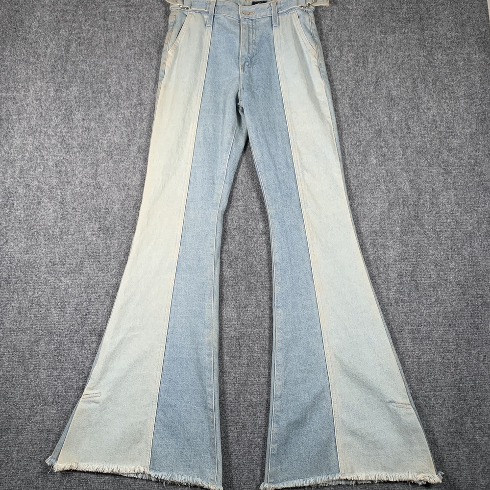 AG Adriano Goldschmied Jeans Womens 27 Blue Iva Panelled High Rise Bell Bottom